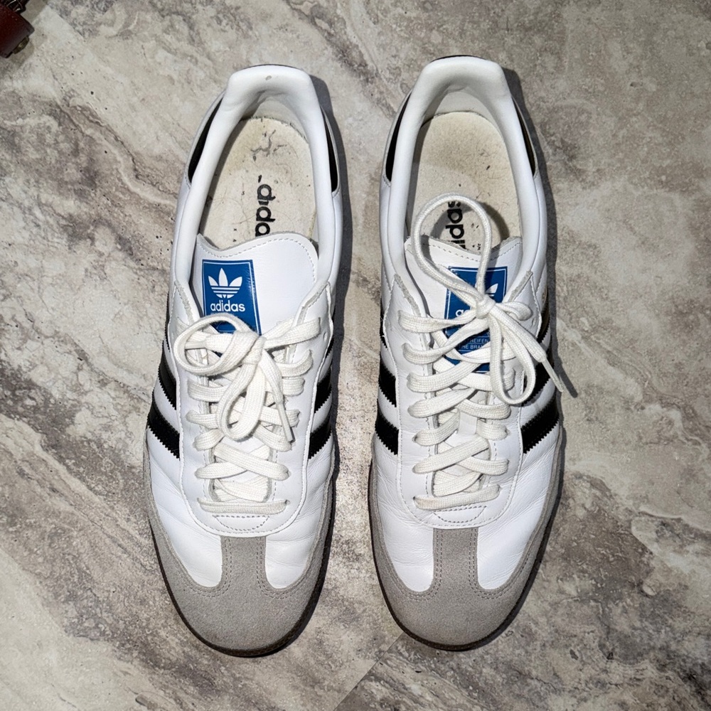 Adidas Men's White and Gray Sneakers